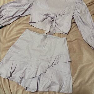 Express Light Purple Skirt Set